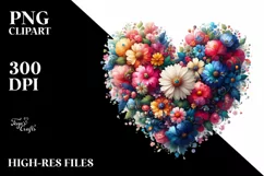 Floral Heart, Transparent PNG Product Image 2