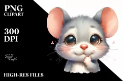 Funny Baby Mouse Portrait Clipart Product Image 3