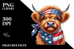 Big Eyes Highland Cow Clipart Product Image 3