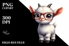 Funny Goat Standing with Big Eyes | Sublimation | Clipart Product Image 3