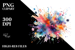Colorful Brushstroke Splash, High-Quality PNG Product Image 2