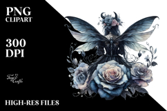Gothic Fairy on Mushroom PNG Product Image 2