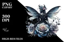 Gothic Fairy on Mushroom PNG Product Image 2
