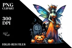Vibrant Fairy for Halloween | Clipart Product Image 3