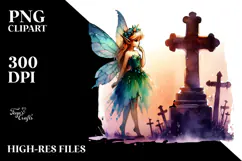 Vibrant Fairy for Halloween | Clipart Product Image 2