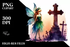 Vibrant Fairy for Halloween | Clipart Product Image 1