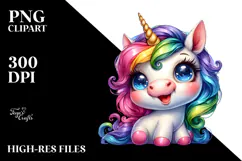 Funny Baby Unicorn PNG Product Image 2