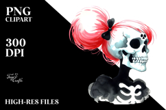 Skull Hair Power Puff Girl PNG Product Image 2