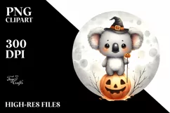 Cute Baby Koala on Moon, Transparent PNG Product Image 3