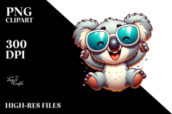 Funny Cartoon Koala with Sarcastic Side-Eye, Transparent PNG Product Image 2