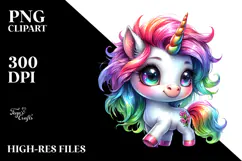 Cute Baby Unicorn PNG Product Image 2