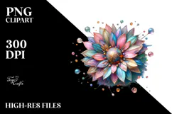 Sunflower Metallic Watercolor Splash PNG Product Image 2