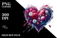 Paintbrush Style Heart PNG Product Image 2