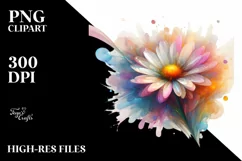 Abstract Vibrant Daisy Made of PNG Product Image 3