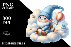 Baby Gnome Cloud Watercolor Sticker Product Image 2