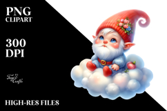 Baby Gnome Cloud Watercolor Sticker Product Image 2