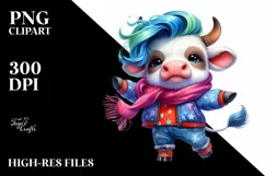 Expressive Baby Cow, Transparent PNG Product Image 3