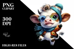 Expressive Baby Cow, Transparent PNG Product Image 3