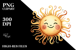 Simple Smiling Sun, Transparent PNG Product Image 2