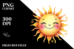 Very Simple Smiling Sun PNG Product Image 2