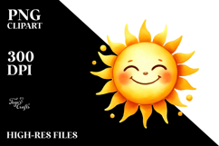 Very Simple Smiling Sun PNG Product Image 2