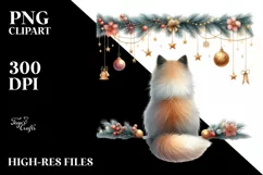 Cute Cat with Santa Hat, Transparent PNG Product Image 1