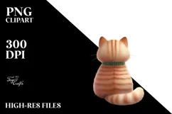 Cat with Christmas Decorations, High-Quality PNG Product Image 2