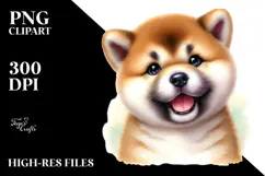 Cute Akita Puppy, Transparent PNG Product Image 2