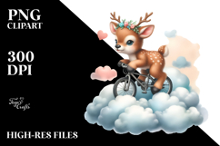 Baby Elk Cloud Watercolor Sublimation Product Image 2