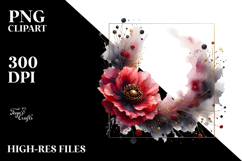 Abstract Gardenia of Small Golden Insertions PNG Product Image 2