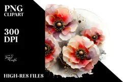 Glossy Golden Poppy PNG Product Image 2