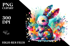 Colorful Bunny Made of , Transparent PNG Product Image 2