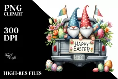 Easter Gnomes Clipart |T-shirt, Mug PNG Product Image 1