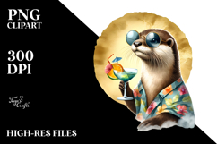Funky Otter in Beachwear PNG Product Image 2