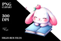 Colorful Cute Baby Rabbit PNG Product Image 2