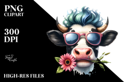 Cow with Party Hat PNG Product Image 2