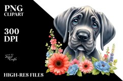Watercolor Funny Baby Great Dane | Clipart Product Image 3