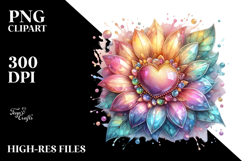 Sunflower Heart Clipart Product Image 2