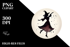 Simple Retro Dancing Witch PNG Product Image 2