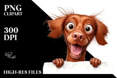 Colorful Crazy Looking Vizsla | Sublimation | Clipart Product Image 1