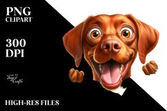 Colorful Crazy Looking Vizsla | Sublimation | Clipart Product Image 1