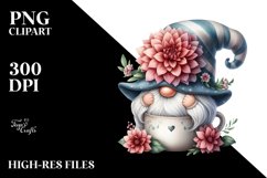 GNOME with Big Hat and Dahlia PNG Product Image 2