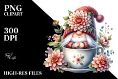 GNOME with Big Hat and Dahlia PNG Product Image 2