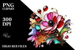 Watercolor Luxury Flower Splash Clipart Product Image 3