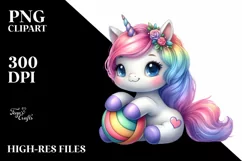 Cute Baby Unicorn Volleyball | Sublimation | Clipart Product Image 3