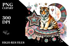 Boho Tiger Star PNG Product Image 2