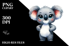 Expressive Proud Standing Koala | Clipart Product Image 2
