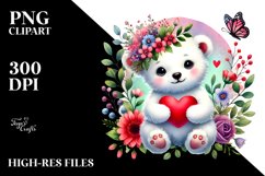 Baby Polar Bear Heart Design Product Image 2