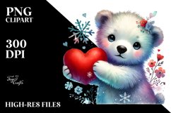 Baby Polar Bear Heart Design Product Image 2