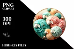 Colorful Round Lamb Ornament PNG Product Image 2